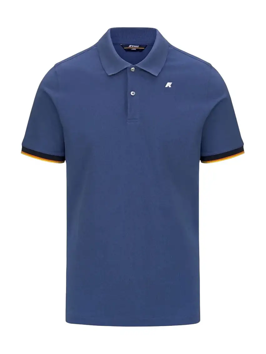 K-WAY Men's Polo Shirt VINCENT PIQUE K1125BW 867 Blue