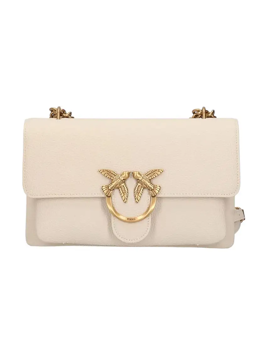 PINKO Women's Bag Love One Soft Mini Botta Leather 104528-A29Q Z14Q White