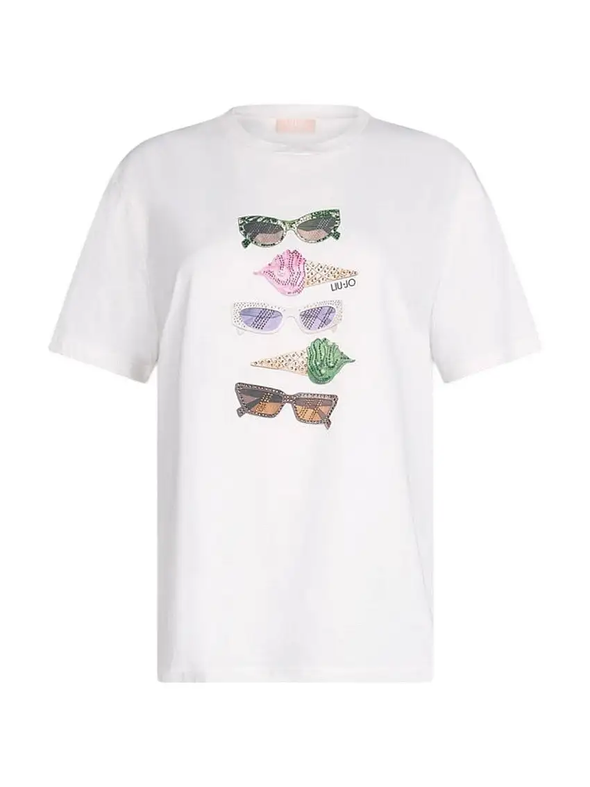 LIU JO WHITE Women's T-shirt WA5343JS923 M9518 White