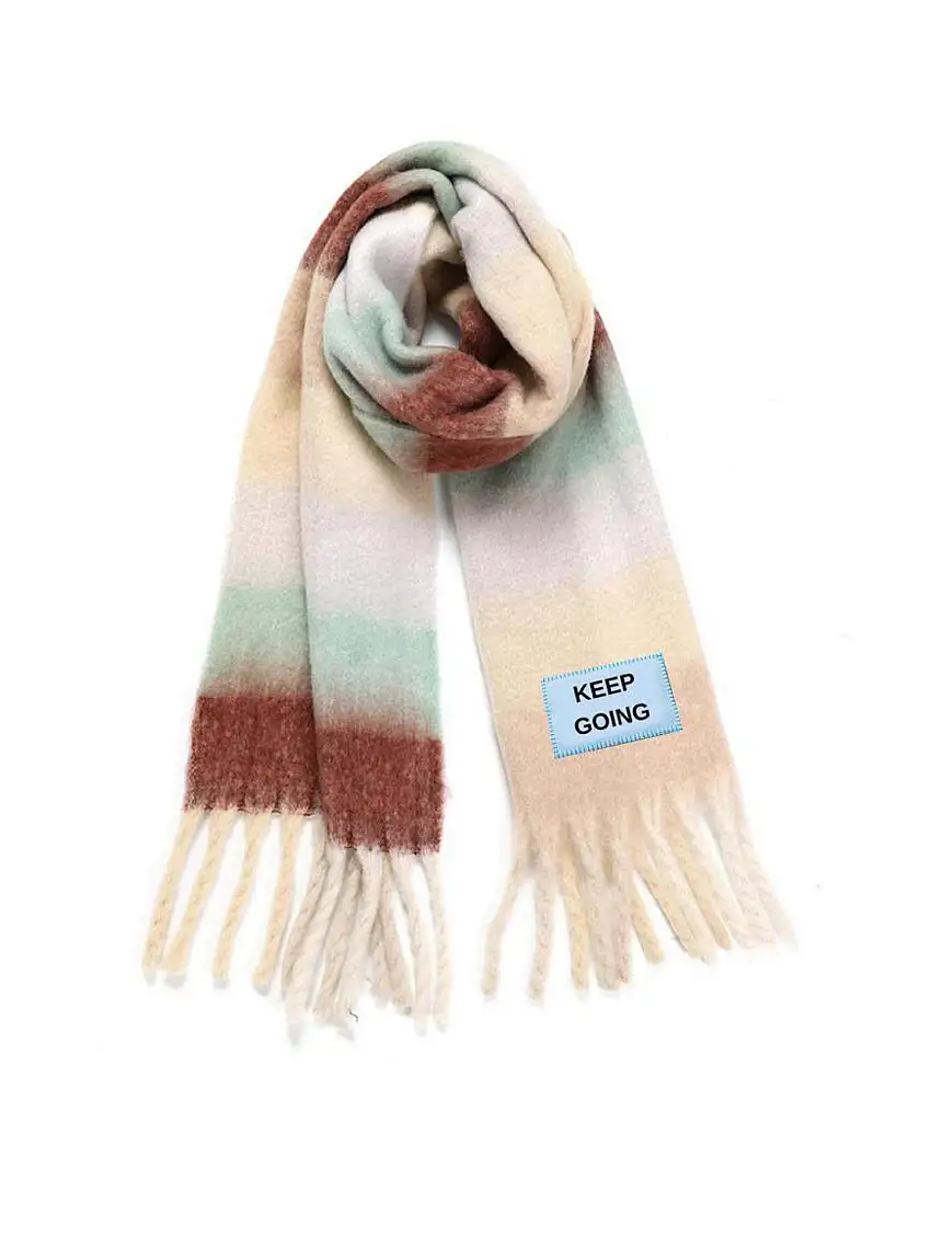 Maxi Sciarpa Keep Going Beige