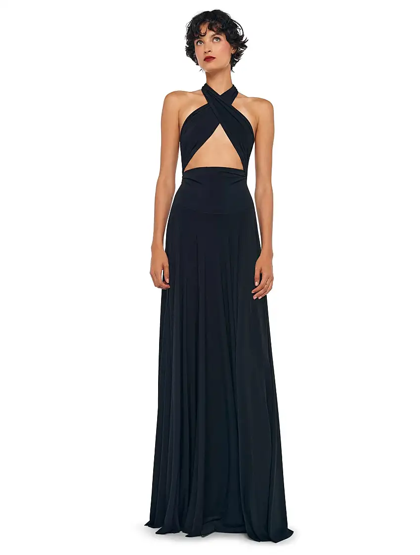 Abito Lungo Multi Styling Nero