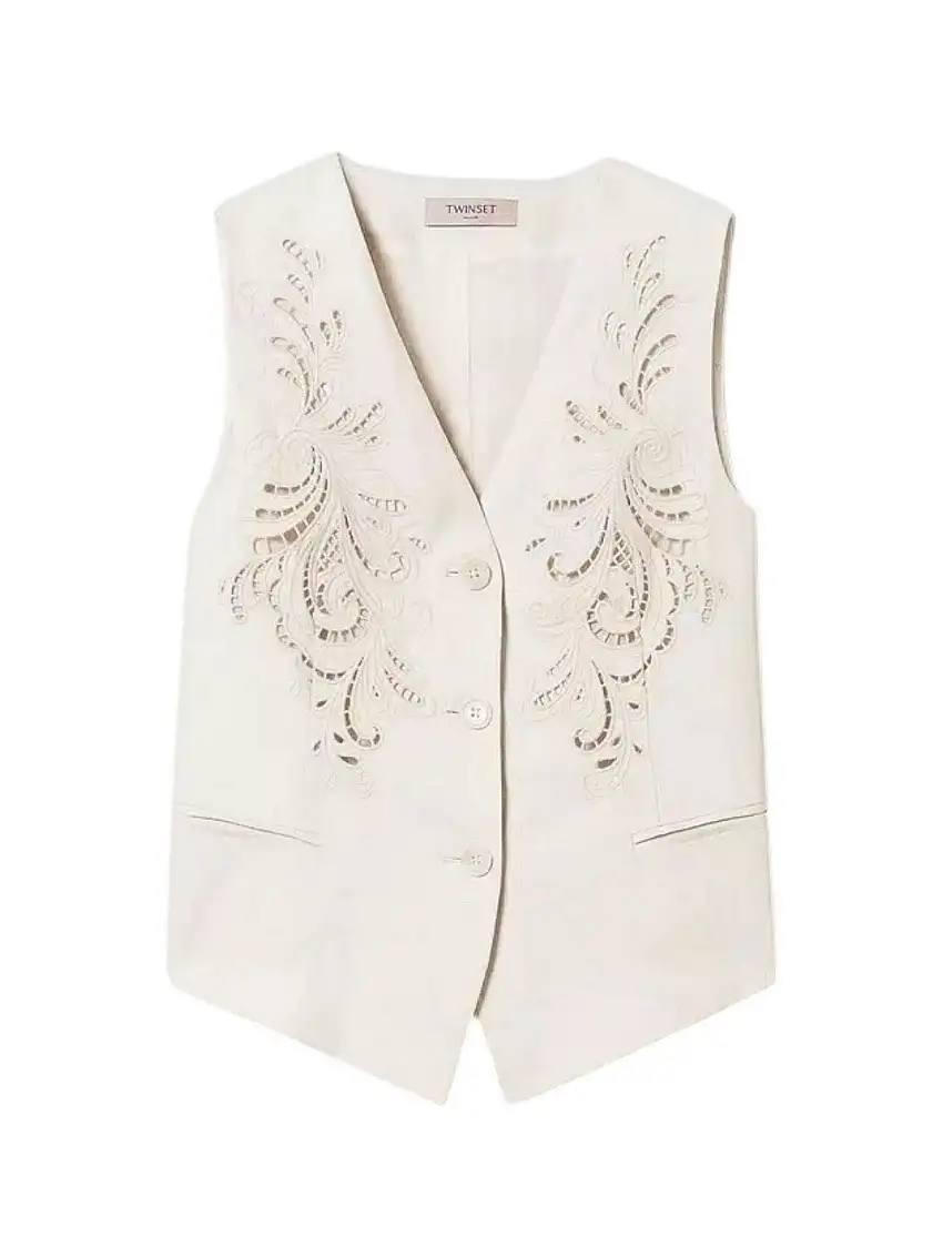 TWINSET Women's Vest 251TP2161 00059 Beige