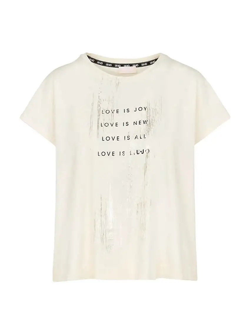 LIU JO SPORT Women's T-shirt TA5268JS005 M9183 White milk LiuJo lov