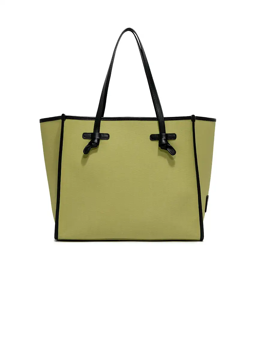 Borsa a Spalla in Canvas Verde Mela