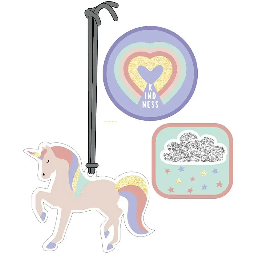 Confezione di adesivi per la scuola dei bambini Lässig Licorne paillettes (x3)
