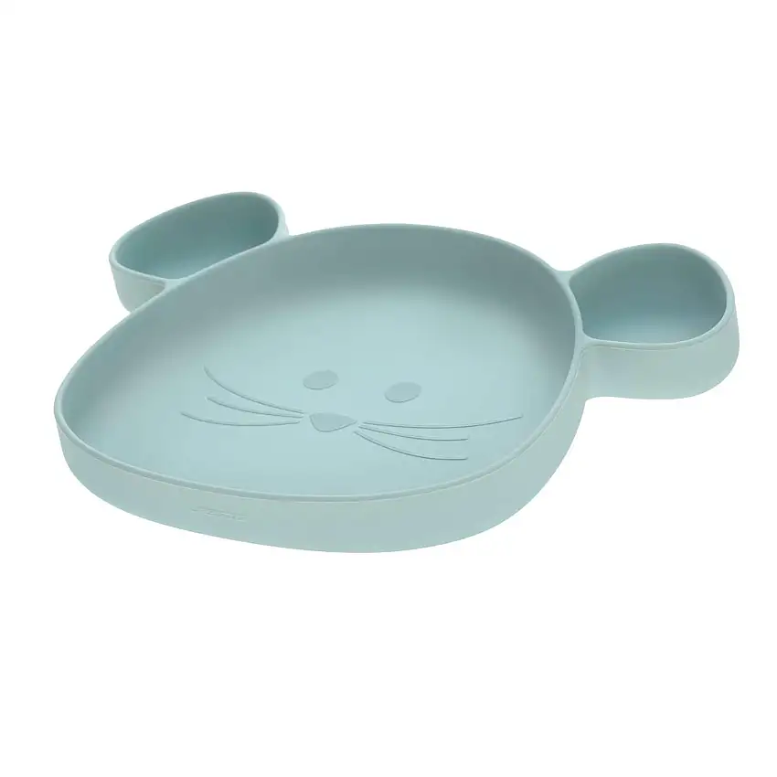 Piatto per bambini in silicone con scomparti Lässig Little Chums Souris