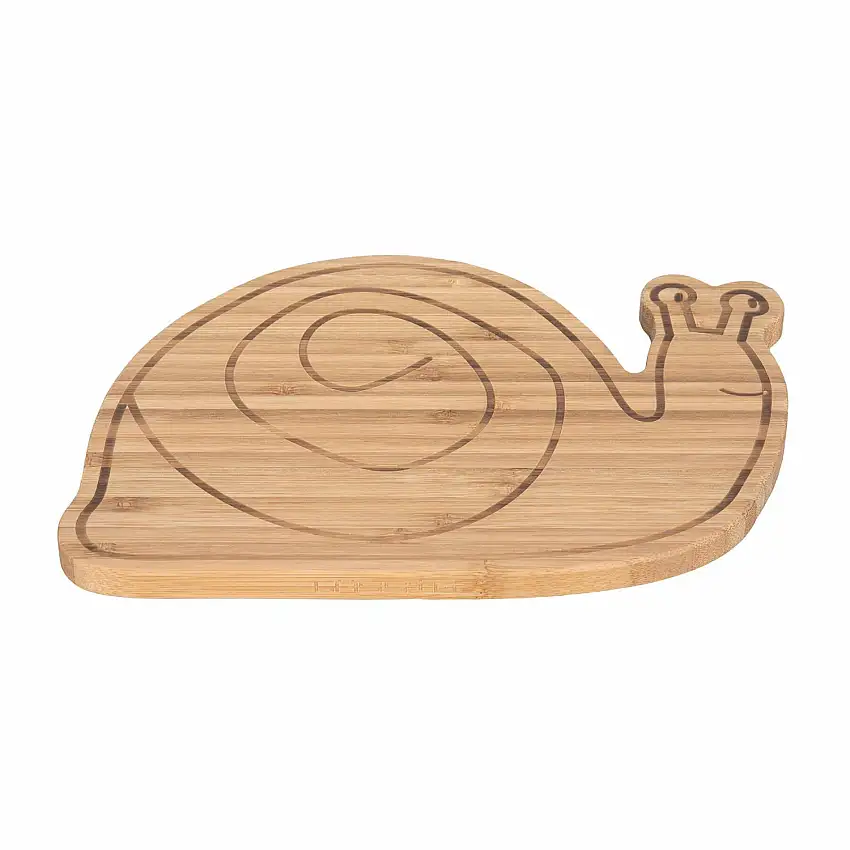 Tavola da colazione in legno di bambù per bambini Lässig Garden Explorer Escargot