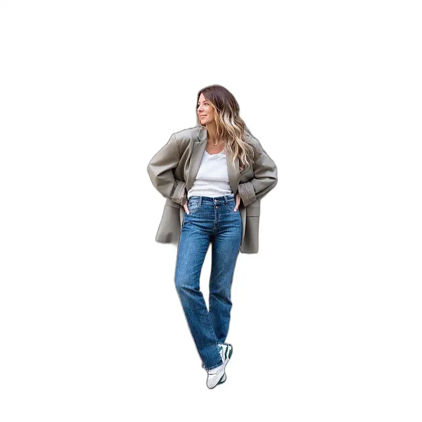 Jeans a vita alta da donna Le Temps des cerises Collab @Sabrinacsari Roma 400/19 Mom N°1