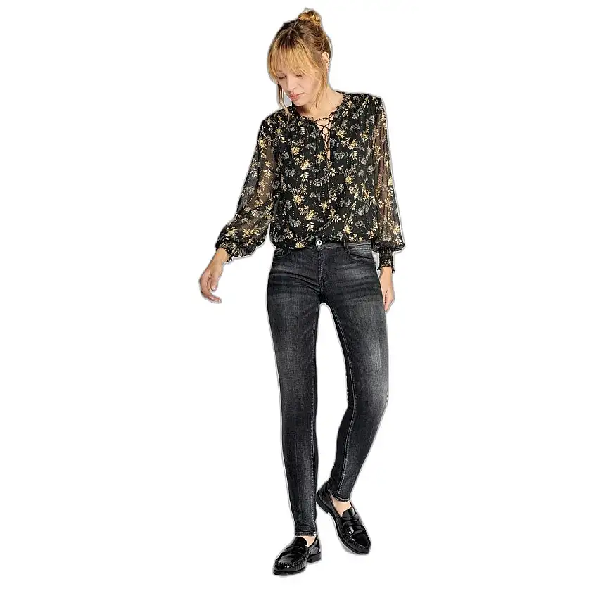 Jeans slim da donna Le Temps des cerises Kernel Pulp Noir N°1