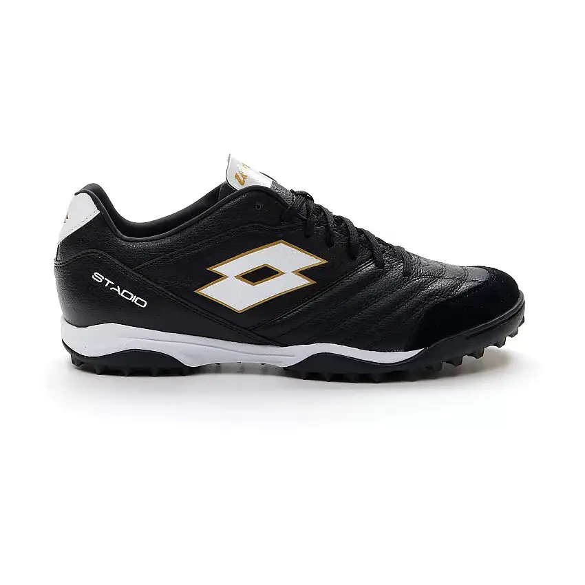 Lotto Stadio 300 II TF Black/White/Gold Shoes