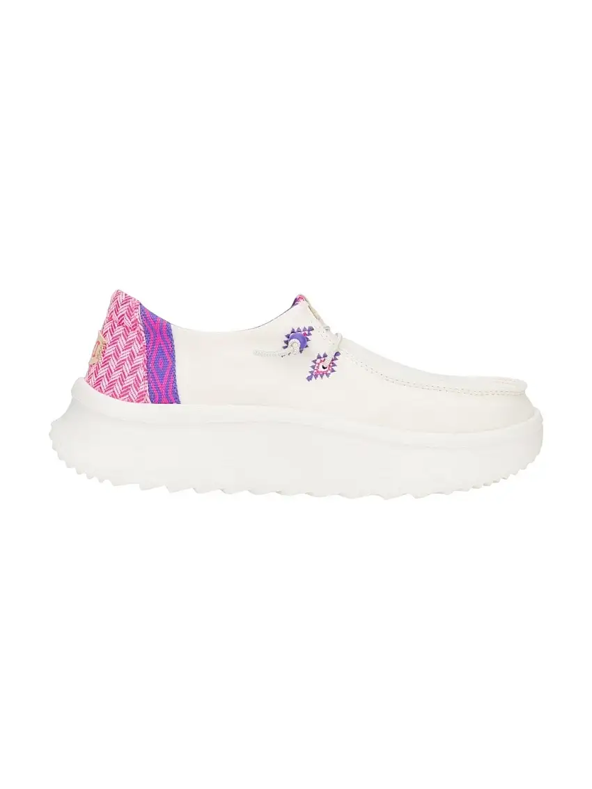 HEY DUDE Women's Moccasin HD.41946 102 WHITE/PINK