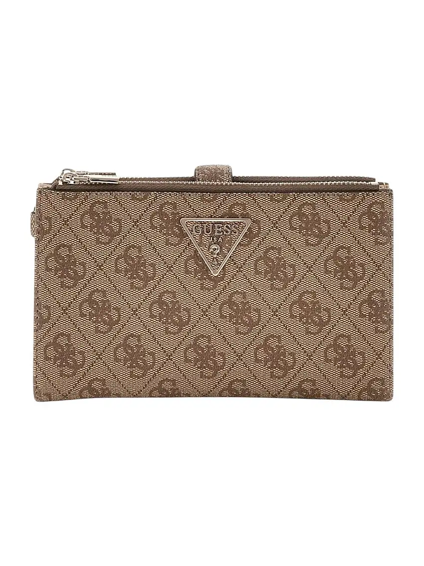 GUESS Women's Wallet LAUREL SLG DBL ZIP ORGANIZER SWSG85 00157 LTL Brown