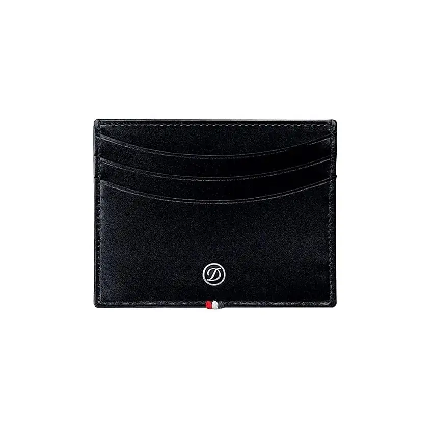 Dupont Men's Card Holder Line D Black Leather - 180008