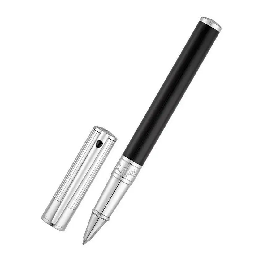Dupont Rollerball Pen Men D-Initial Black and Chrome - 262201