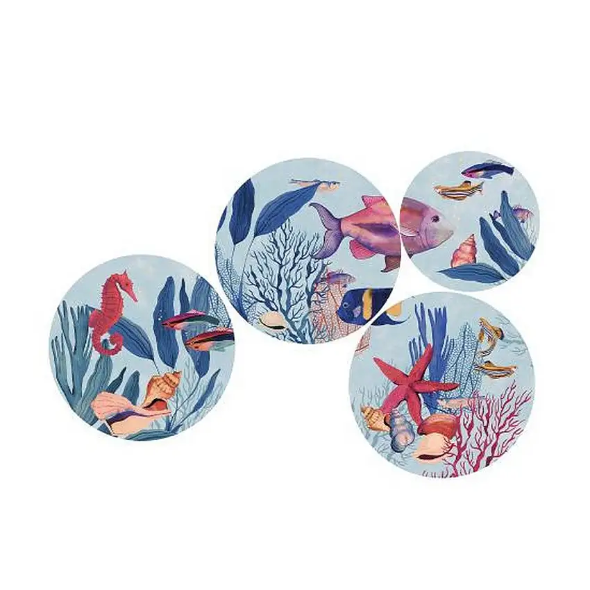 The Black Goose Decorative Wall Plates Male' - Set of 4 - 1V107