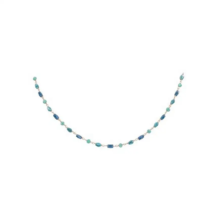 Alisei Necklace Women Rosary Mix Blue - C237