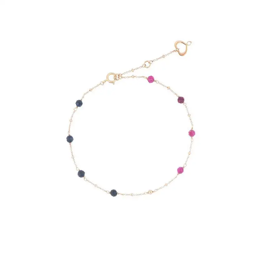 Maman et Sophie Women's Bracelet 18KT Rubies and Sapphires - brptarz