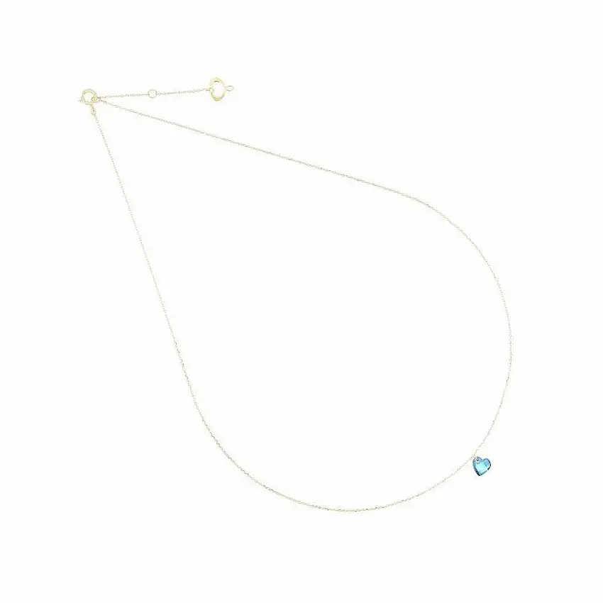 Maman et Sophie Women's Choker Necklace Blue Heart - gccuntb