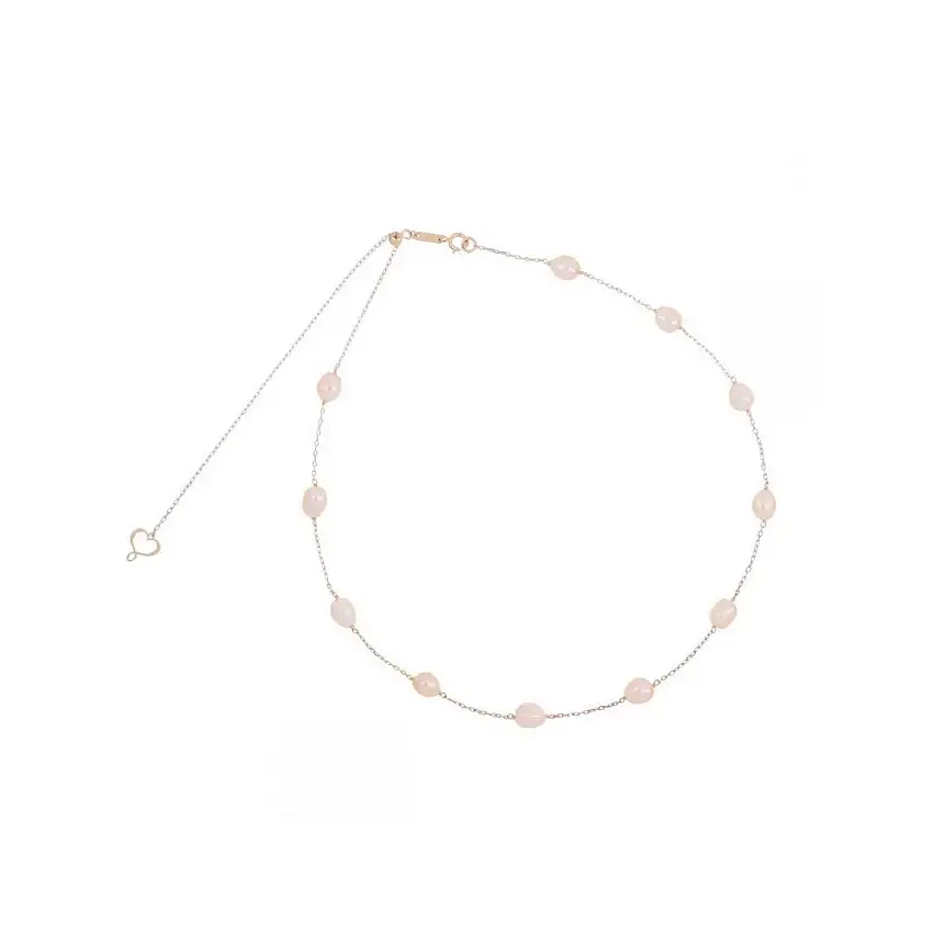Maman et Sophie Women's Choker Necklace Pink Pearls - ghper11