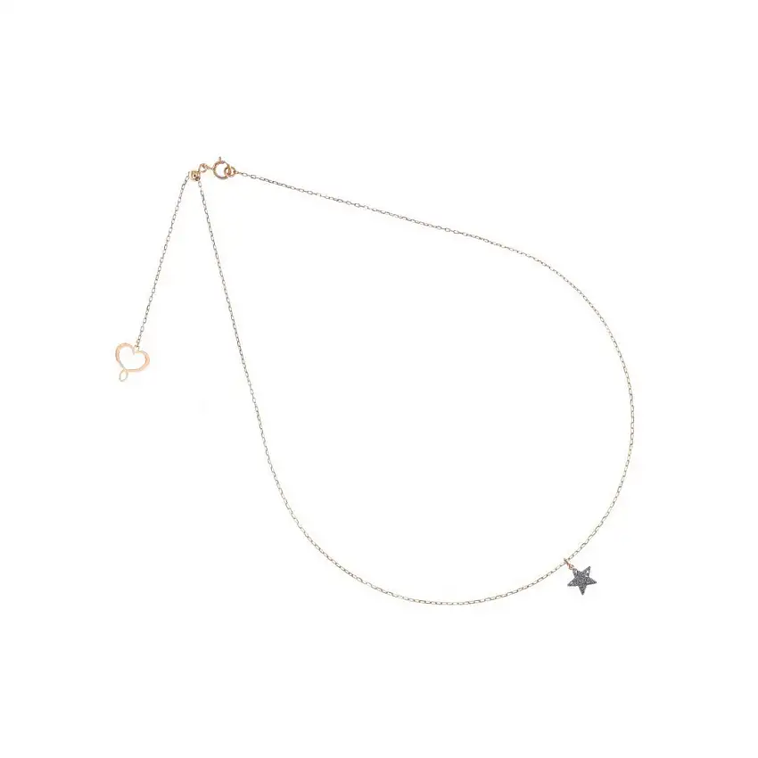 Maman et Sophie Women's Choker Star Pendant Powder Chrome - ghpow3pk