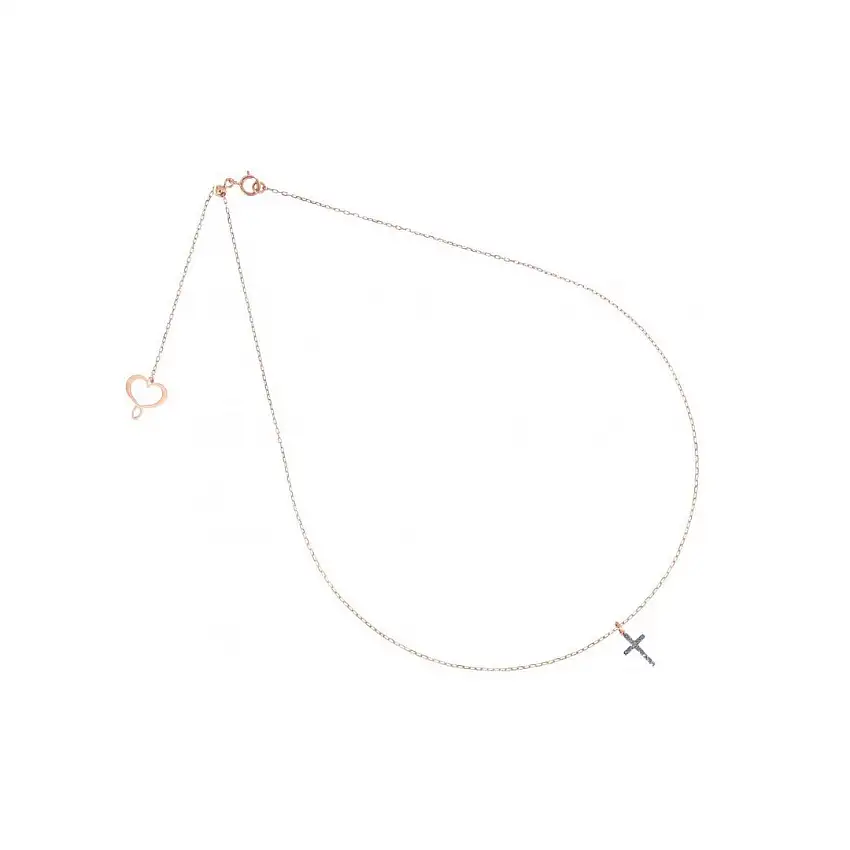 Maman et Sophie Women's Choker Necklace Cross Pendant - ghpowcpk