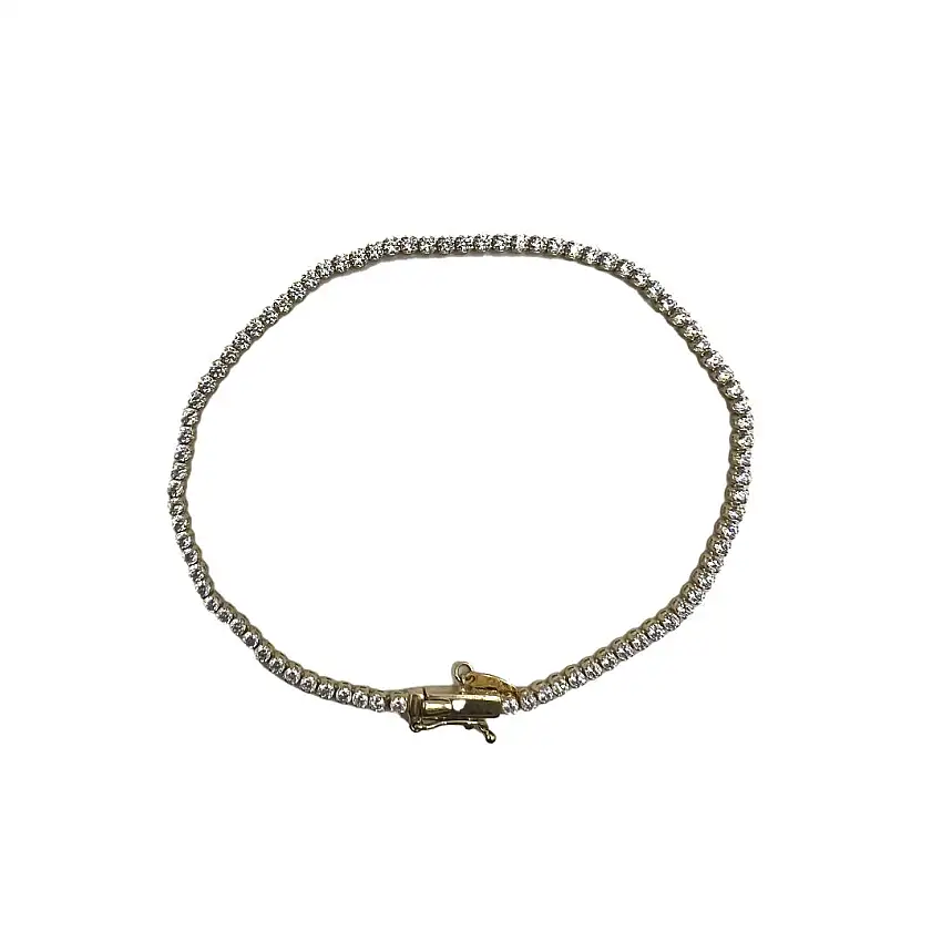 Yellow Gold Tennis Bracelet Gold House De Patto - 1U