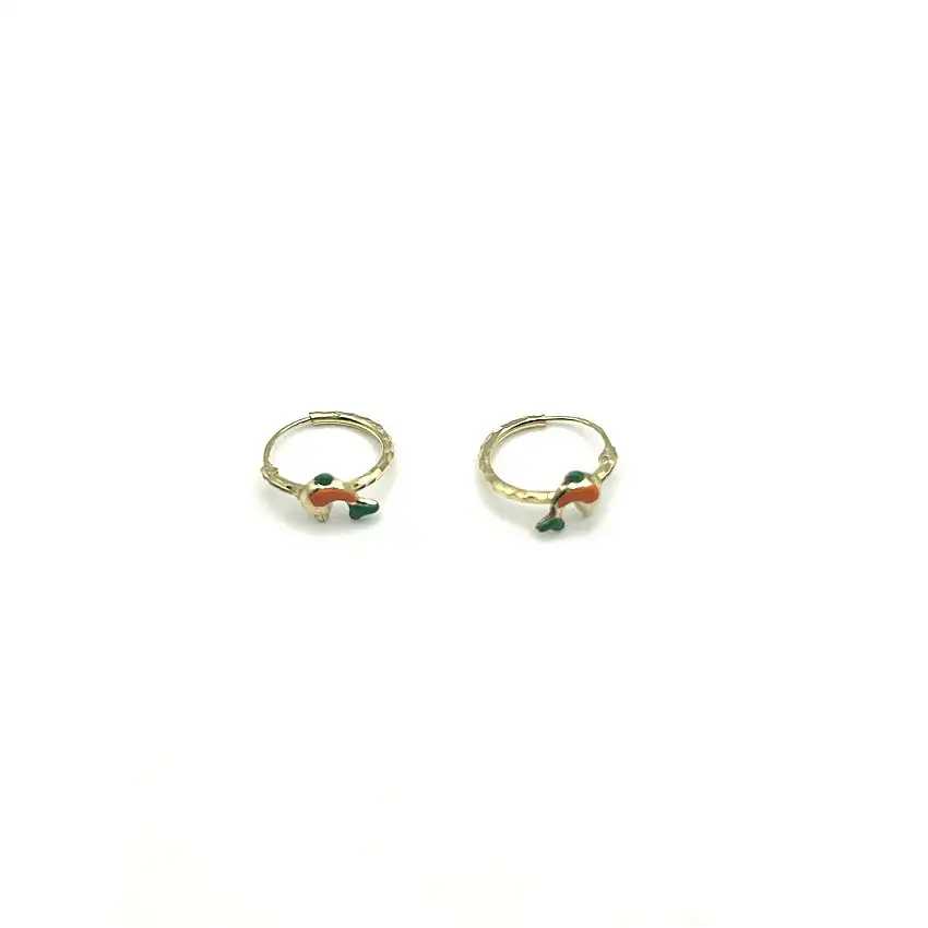 18k Yellow Gold Baby Earrings Gold House De Patto OR29