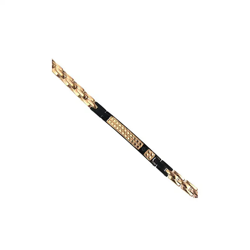 Zancan Hi-Teck Steel Cross Bracelet - EHB221