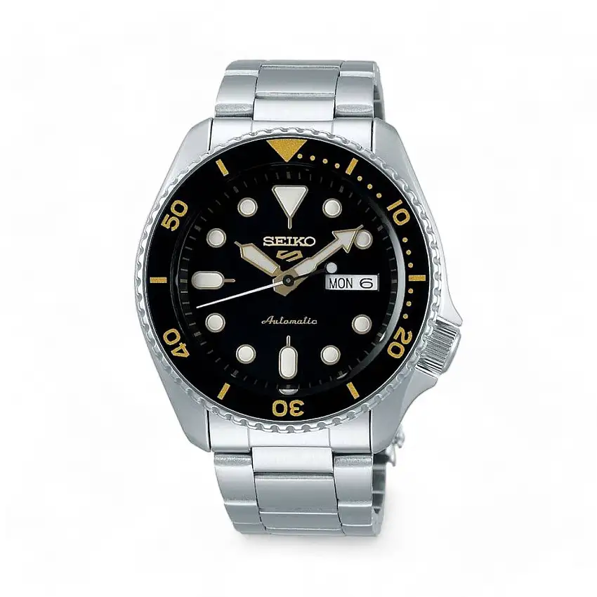 Seiko 5 Sport Men's Watch Black and Gold - SRPD57K1