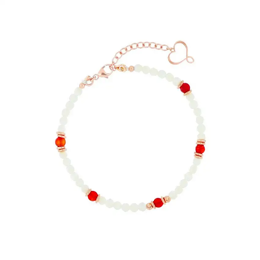 Maman et Sophie Mia Africa Mother of Pearl and Carnelian Women's Bracelet - brisf2mpco