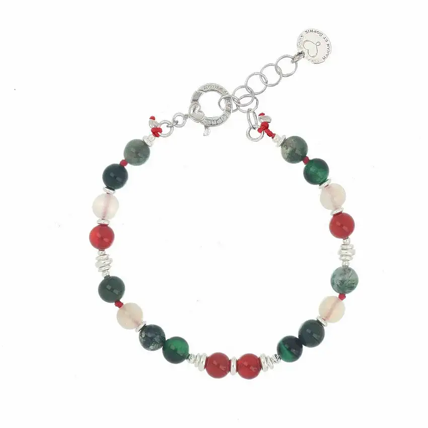 Maman et Sophie Tancredi Women's Bracelet Green White Red - brtanvbc