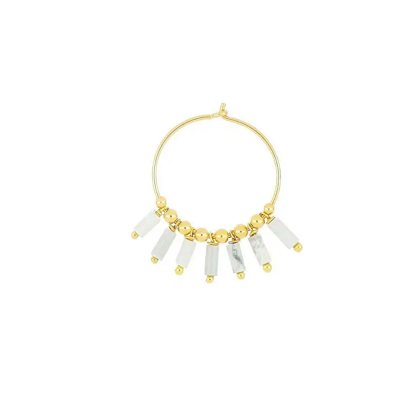 Maman et Sophie Mia Africa White Aulite Women's Earring - ormaf2ab