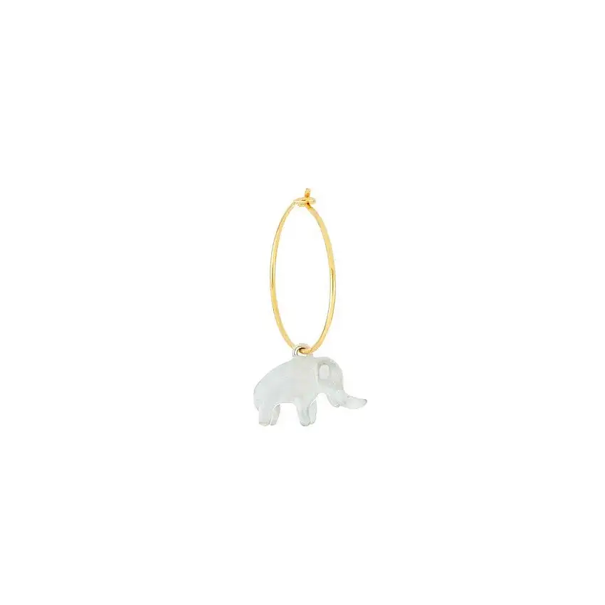 Maman et Sophie Women's Earring Medium Elephant Hoop - ormaf2el0