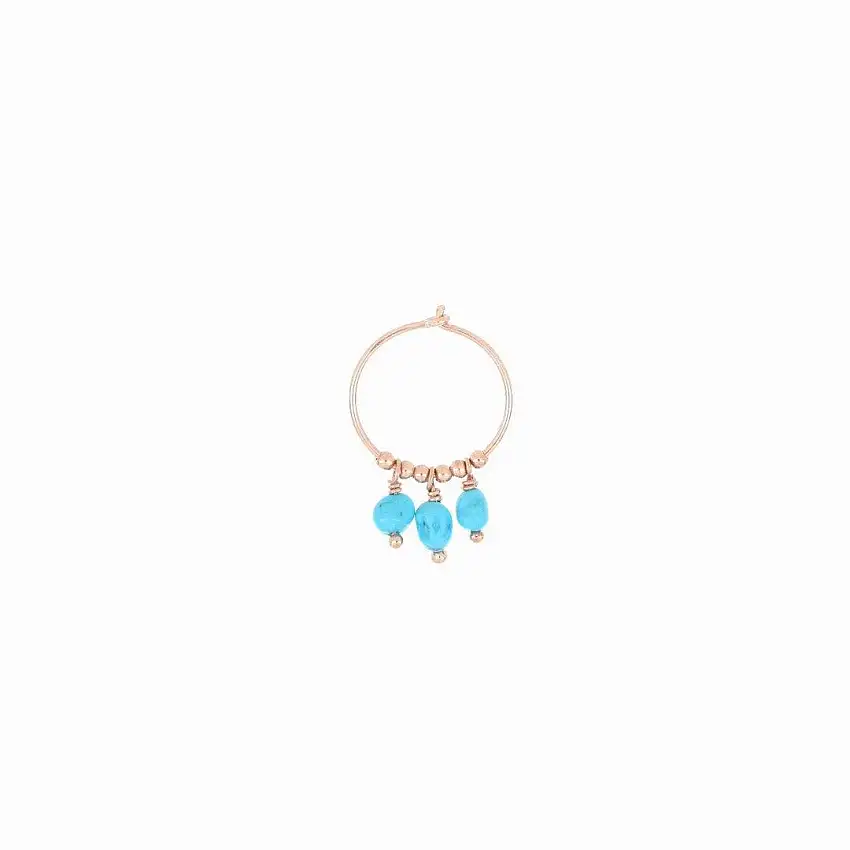 Maman et Sophie Turquoise Small Hoop Women's Earring - ortur0