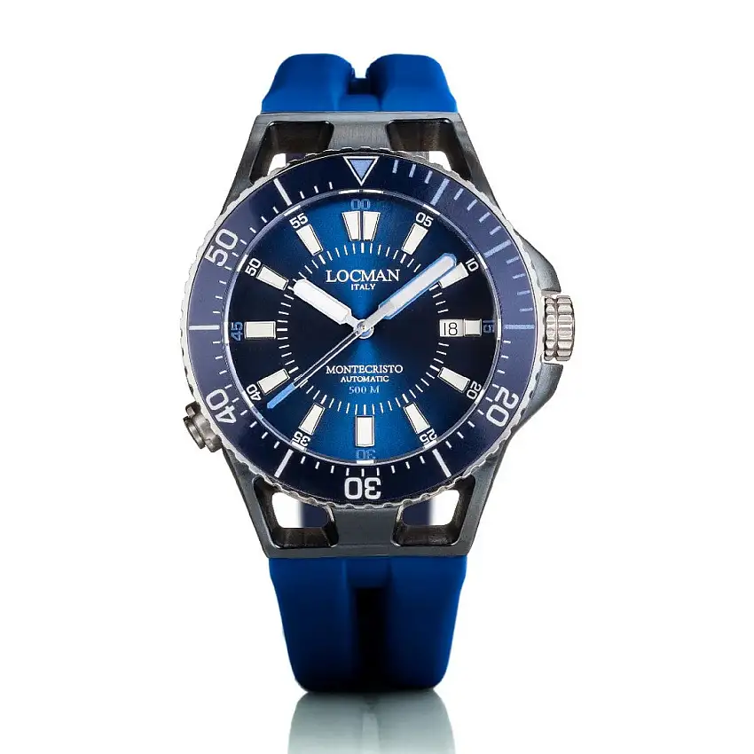 Locman Men's Watch Montecristo 500mt Automatic PVD Blue-0547B02A - BLBLSKSBD