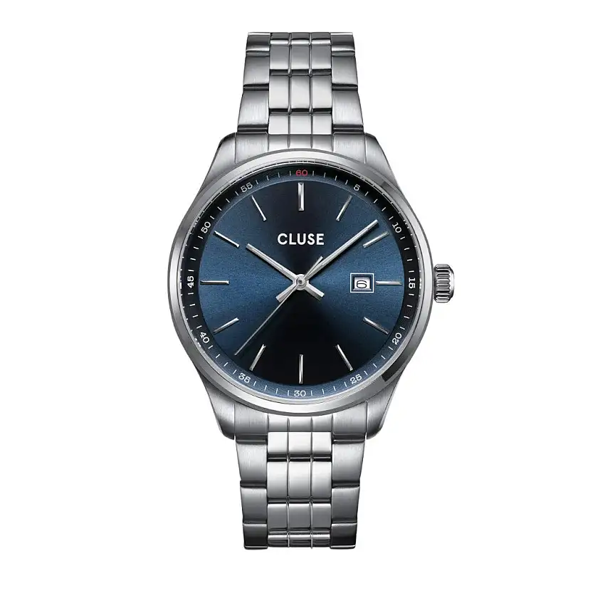 Cluse Men's Watch Anthéor Watch Steel Blue, Silver Color - CW20903