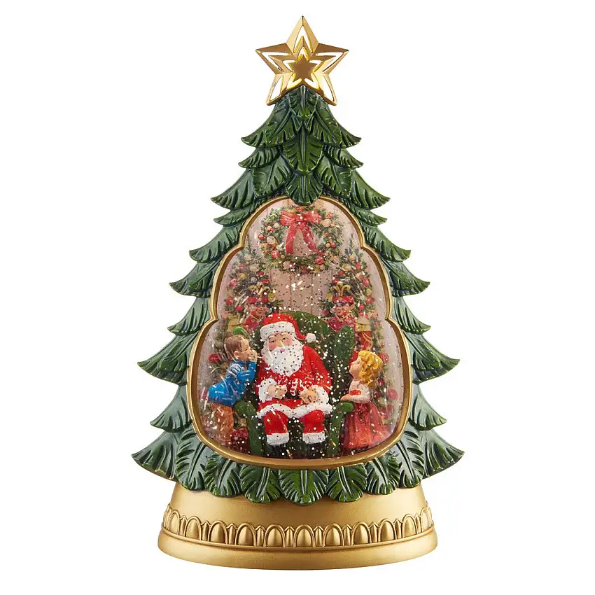 The Black Goose Snow Globe Tree Snowfall! with LED and Music - 1XM911.11