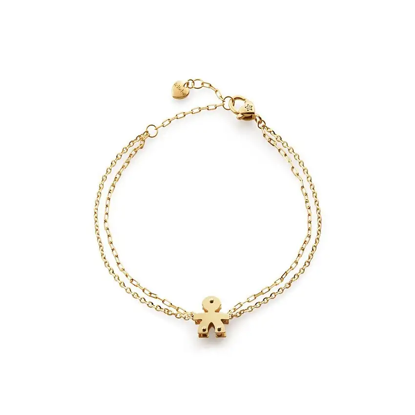 Women's Bracelet leBebè I Mini Baby Bracelet Yellow Gold and Diamond - LBB520