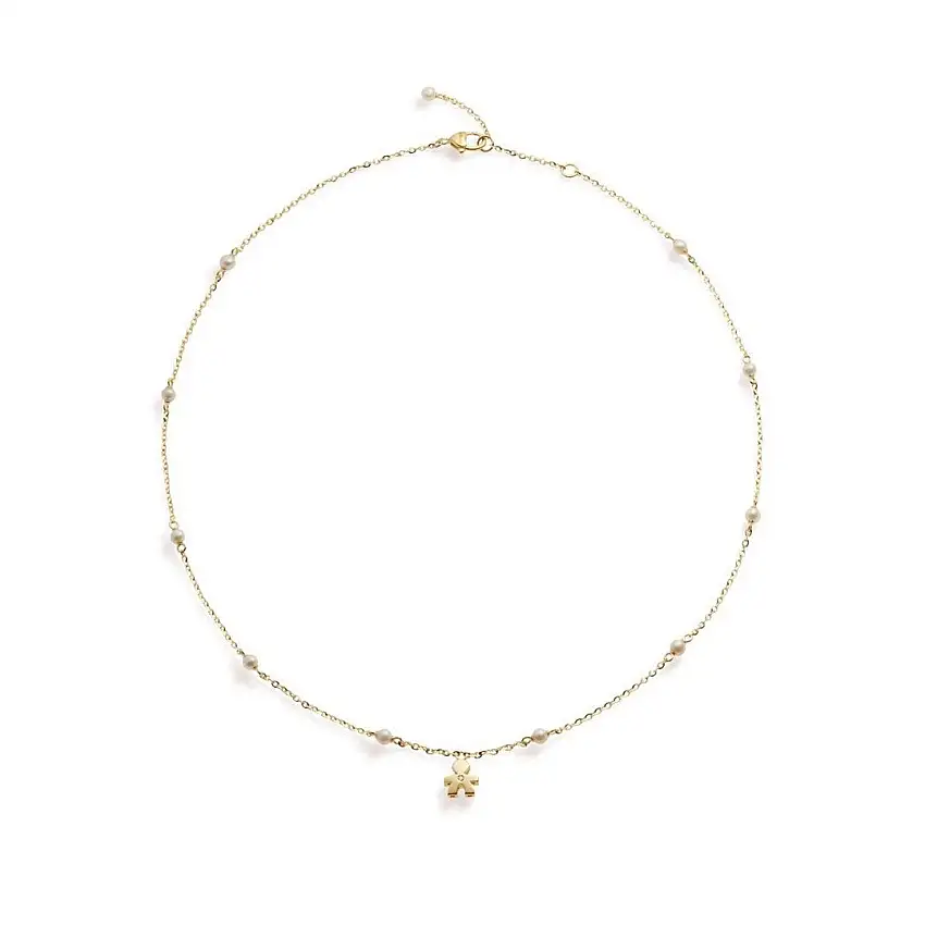 Women's Necklace leBebè Le Perle Bimbo 9kt Yellow Gold - LBB830