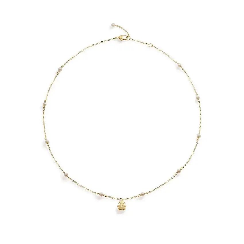 Women's Necklace leBebè Le Perle Bimba 9kt Yellow Gold - LBB831