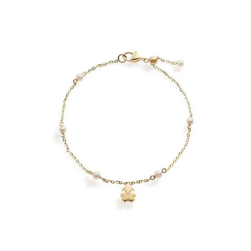 Women's Bracelet leBebè Le Perle Bimba 9kt Yellow Gold - LBB833