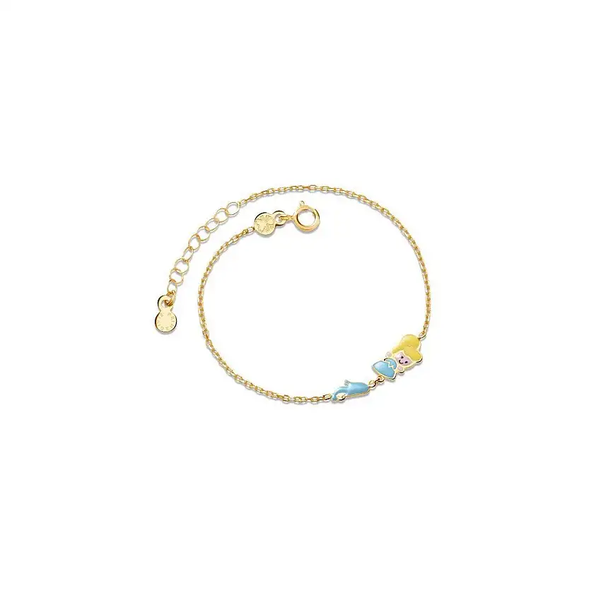 LeBebè Fiabe Women's Bracelet Inspired by Cinderella in Yellow Gold - PMG090