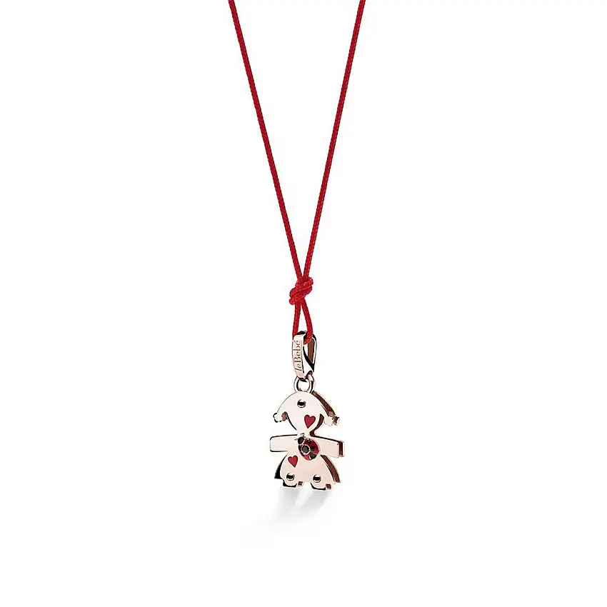 leBebè Lovely Bimba Pendant with Enamelled Ladybug and Spinel - LBB585