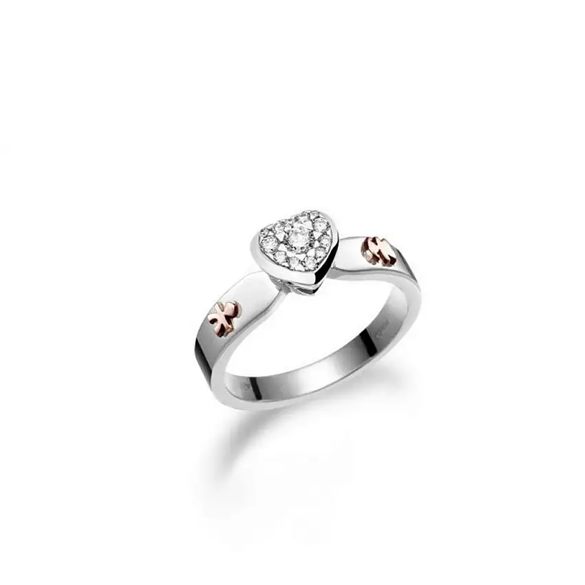 Women's Ring leBebè Gli Amori White Gold and Diamonds Boy and Girl - LBB117-16