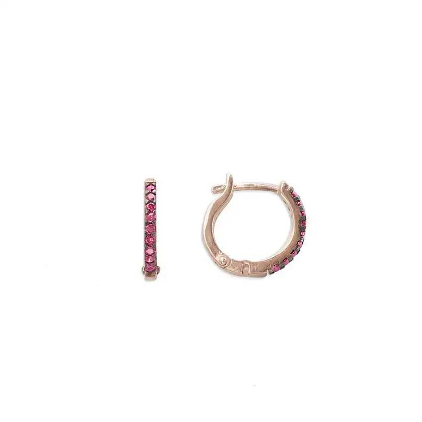 Alisei Red Zircon Hoop Earring ag925 rosè - O63