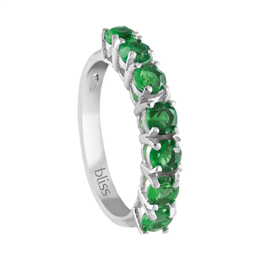 Bliss Ring Women Princess Green Stones - 3132400