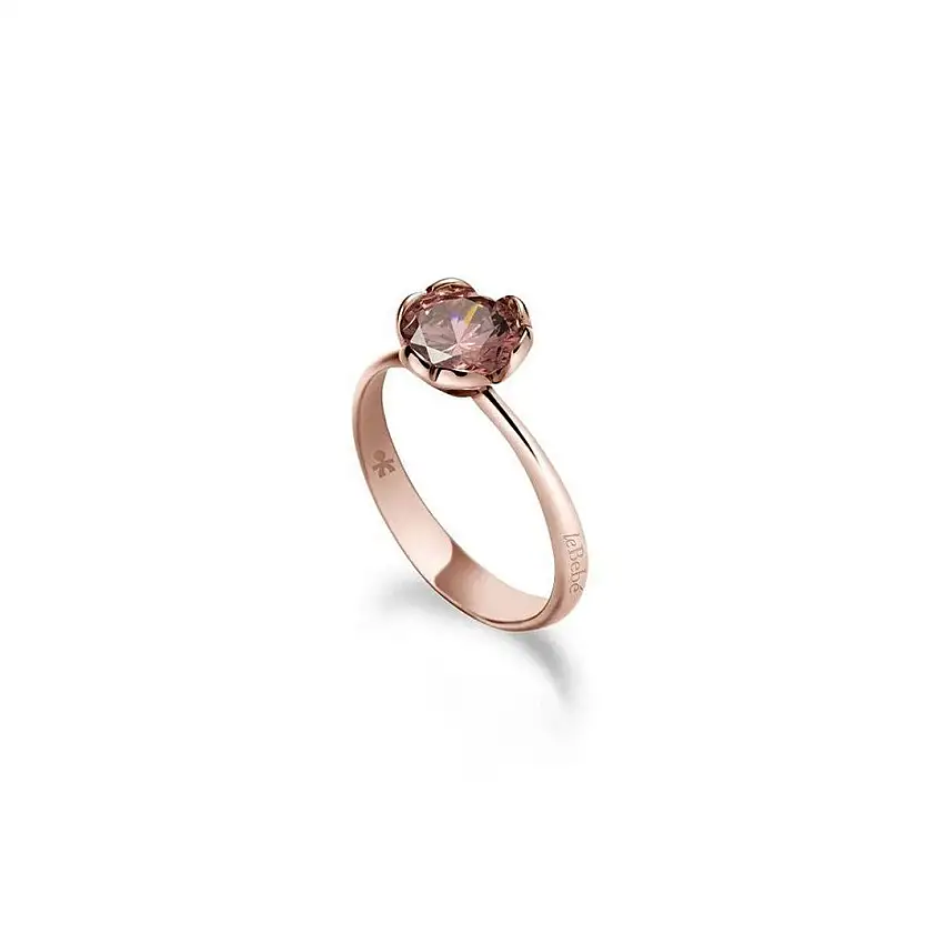 Women's Ring leBebè Lovely Rose Gold and Bordeaux Rhodolite - lbb602-10