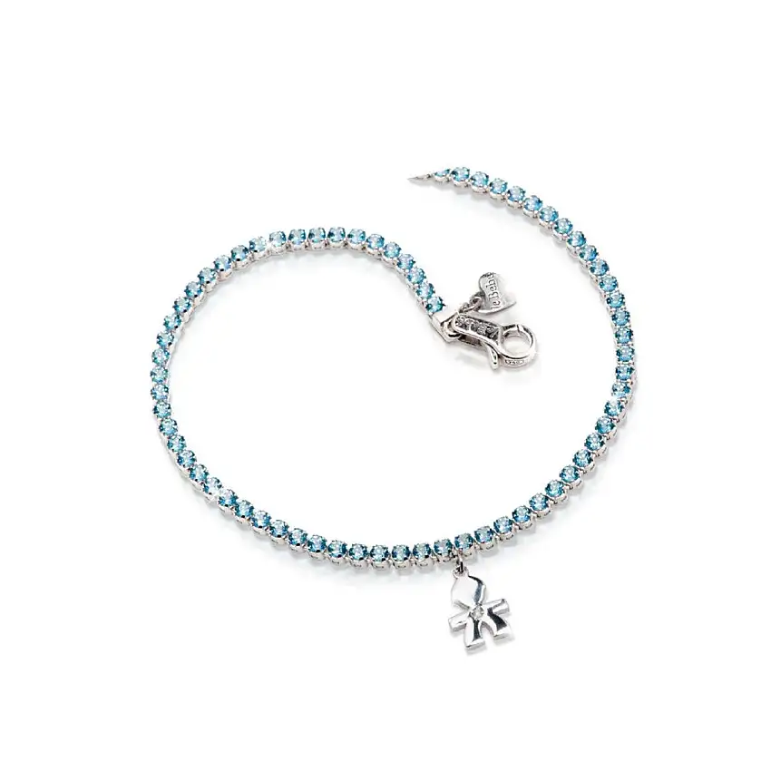 Women's Bracelet leBebè Tennis Blue with Baby - lbb130