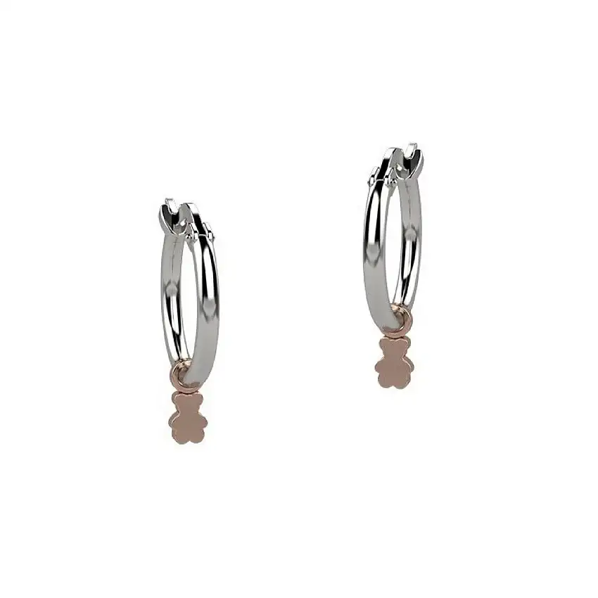 Nanan Women's Earrings Circle Bear - NAN0131