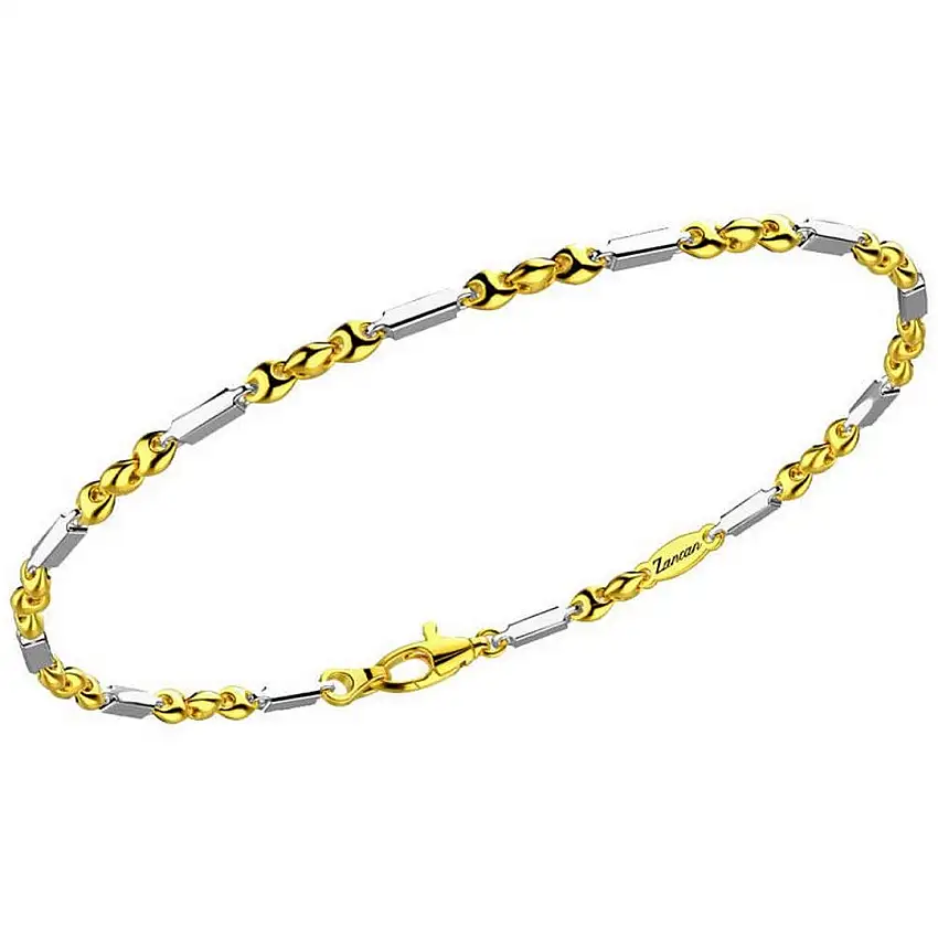 Zancan Men's Bracelet in 750° White and Yellow Gold gr4.10 - EB805GB